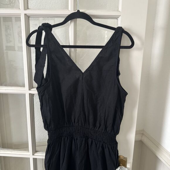 A New Day Jumpsuit  Woven Wide Leg  Black Womens Medium - Picture 9 of 11